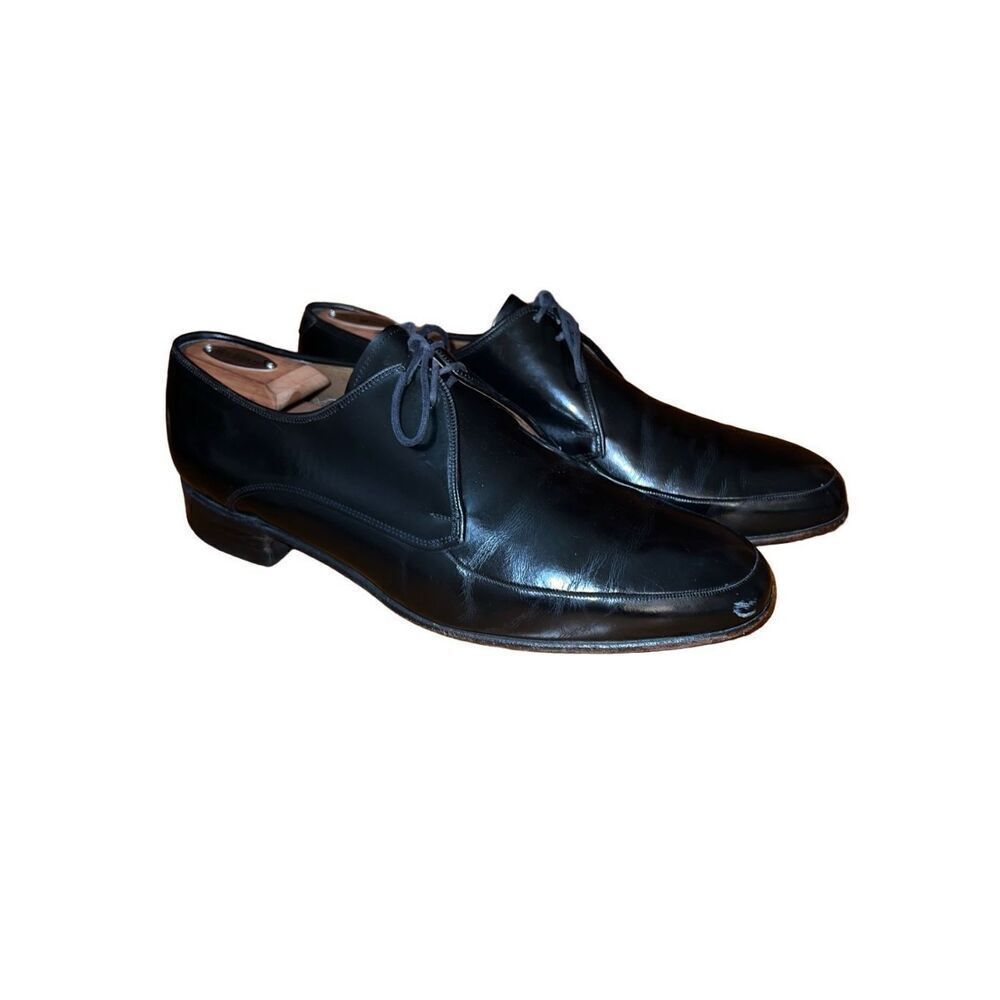 Barkers Shoes Handmade Black 2 Eyelet Derby Dress Shoes 9.5